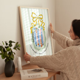 Póster Sardines in a Plate in Yellow Bow Kitchen Poster