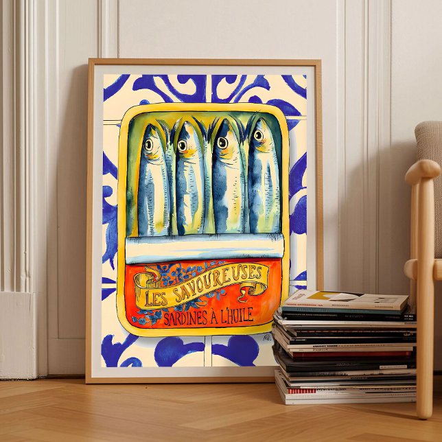 Póster Sardines Print Sardine Tin Vintage Poster Retro  (Subido por el creador)