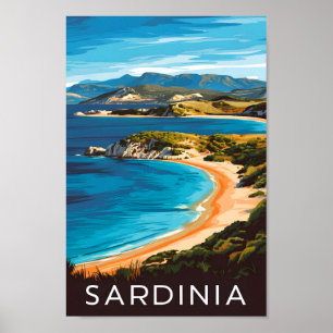 Póster Sardinia Italia Famoso lugar de viaje