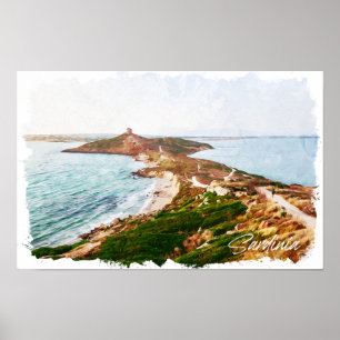 Póster Sardinia Italy Travel