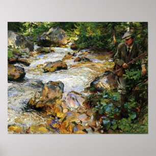 Póster Sargent - Arroyo de truchas en el Tirol 1914