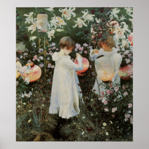 Póster Sargent Carnation Lily Rosa