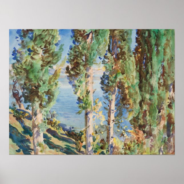 Póster Sargent - Cipreses (Frente)