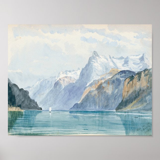 Póster Sargent John Singer - Bahía de Uri, Brunnen (Frente)
