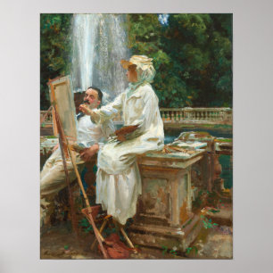 Póster Sargent - La Fuente Villa Torlonia Frascati