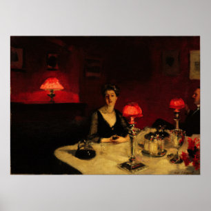 Póster Sargent - Le Verre De Porto, Mesa De Cena Por La N