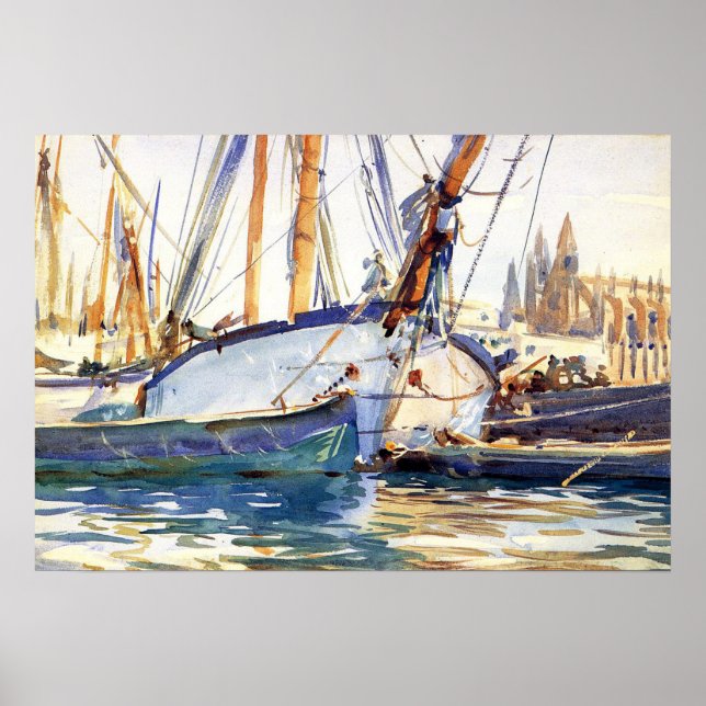Póster Sargent - Shipping Majorca 1908 (Frente)
