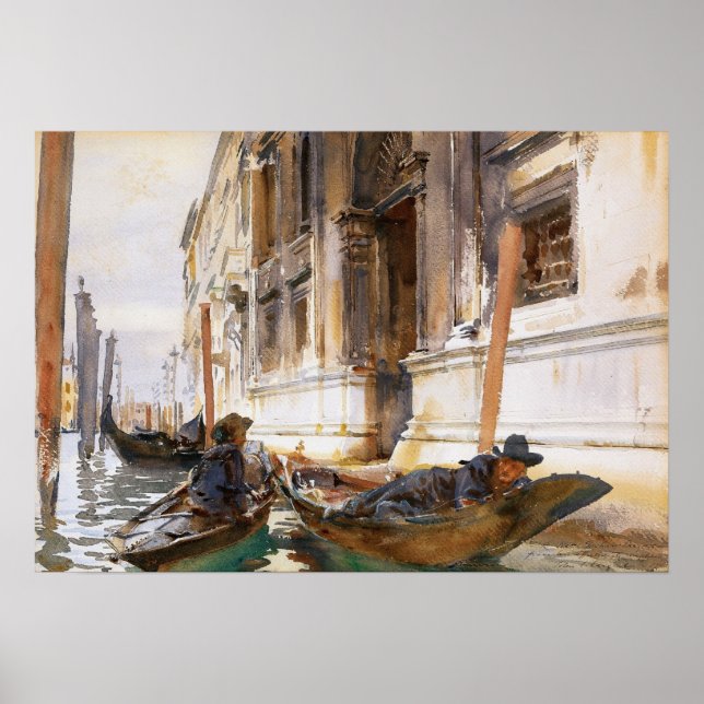 Póster Sargent - Siesta de gondoleros (Frente)