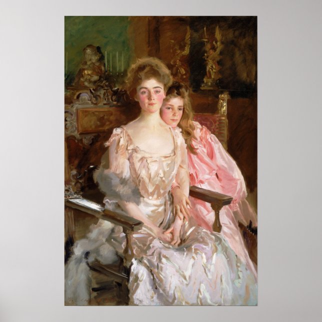 Póster Sargent - Sra. Warren (Gretchen Osgood) y hija (Frente)