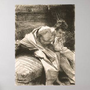 Póster Sargent - Study Of A Young Man Seated