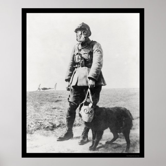 Póster Sargento de la Primera Guerra Mundial y su perro l (Frente)