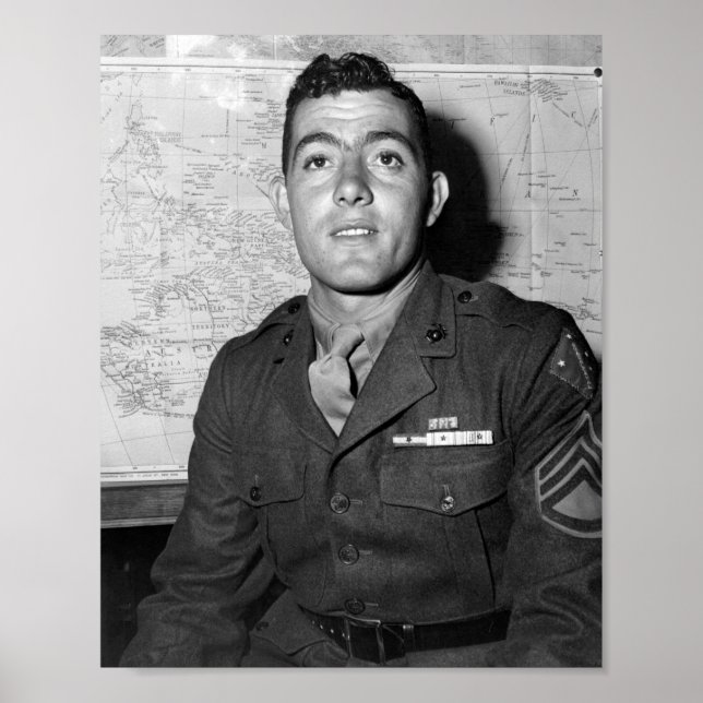 Póster Sargento John Basilone - Segunda Guerra Mundial -  (Frente)