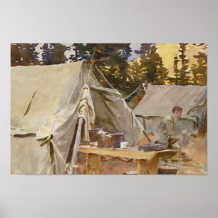 Póster Sargento John Singer - Campamento en el lago O'Har