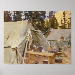Póster Sargento John Singer - Campamento en el lago O'Har