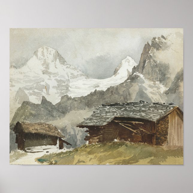Póster Sargento John Singer - Chalets, Breithorn, Murren (Frente)