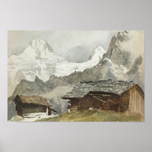 Póster Sargento John Singer - Chalets, Breithorn, Murren (Frente)
