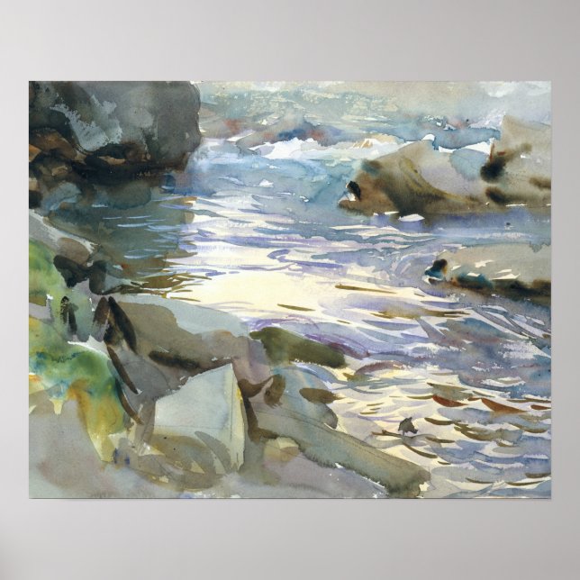 Póster Sargento John Singer - Corriente y rocas (Frente)