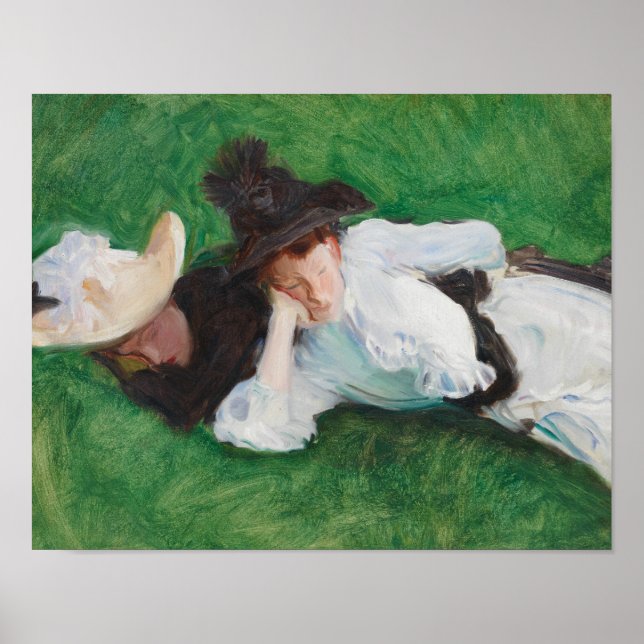 Póster Sargento John Singer - Dos Chicas en un jardín (Frente)