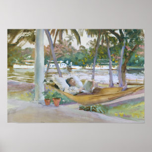 Póster Sargento John Singer - Figura en Hammock, Florida