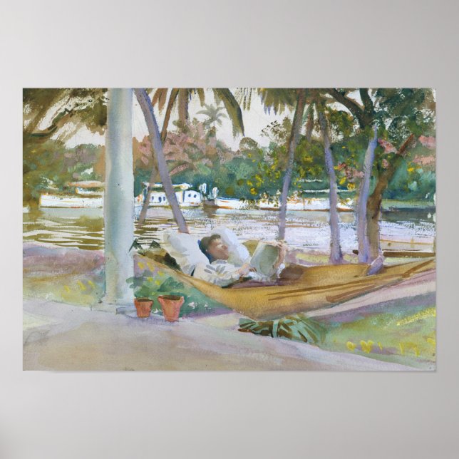 Póster Sargento John Singer - Figura en Hammock, Florida (Frente)