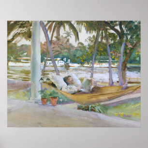 Póster Sargento John Singer - Figura en Hammock, Florida