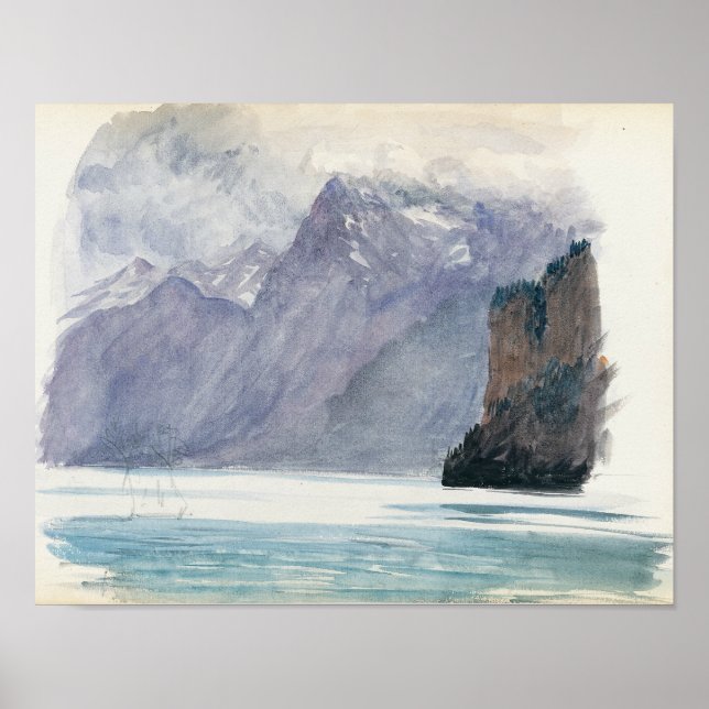 Póster Sargento John Singer - Lago de montaña (Frente)