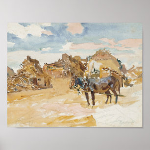 Póster Sargento John Singer - Mulas y ruinas