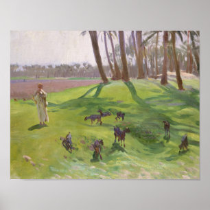 Póster Sargento John Singer - Paisaje con Goatherd