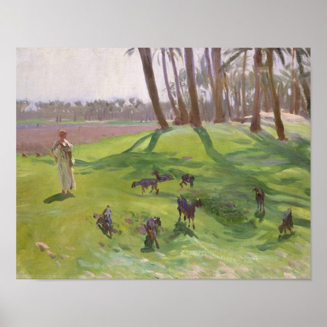 Póster Sargento John Singer - Paisaje con Goatherd (Frente)