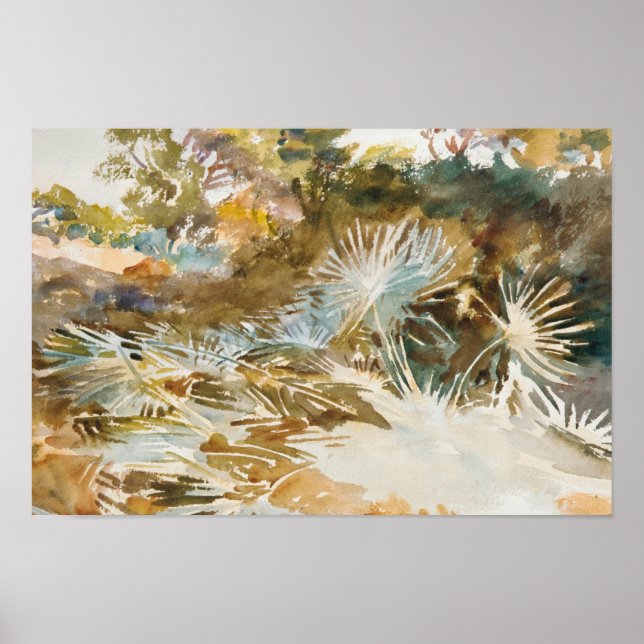 Póster Sargento John Singer - Paisaje con Palmettos (Frente)