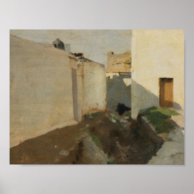 Póster Sargento John Singer - Paredes blancas bajo la luz (Frente)