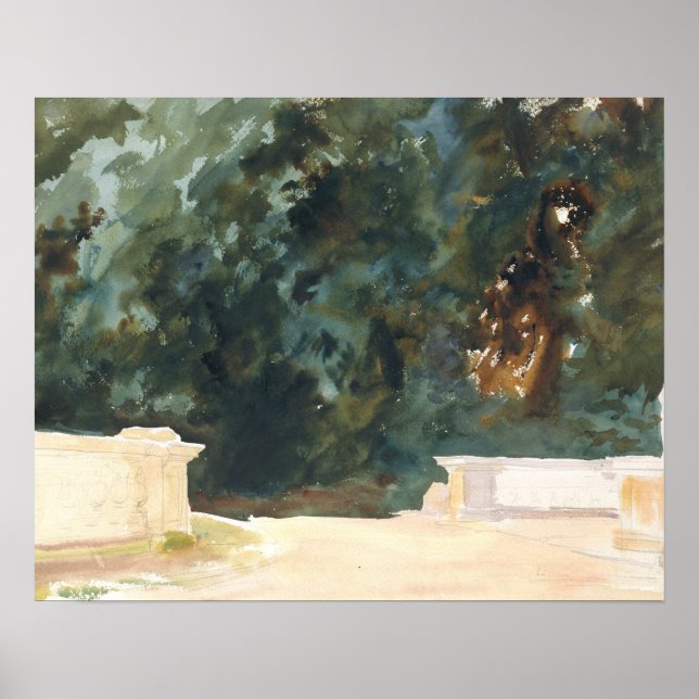 Póster Sargento John Singer - Terraza y jardines (Frente)