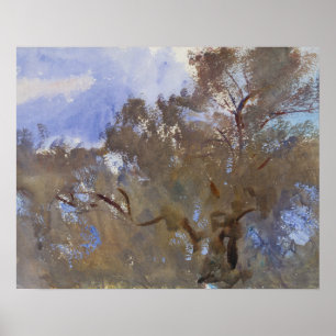 Póster Sargento John Singer - Treetops contra el cielo
