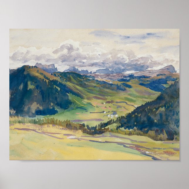 Póster Sargento John Singer - Valle abierto, Dolomitas (Frente)