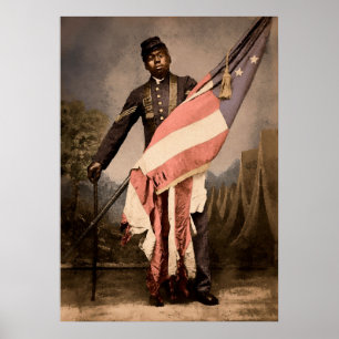 Póster Sargento Vintage William Carney 1864
