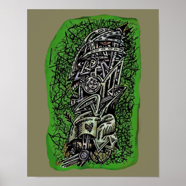 Póster Sargento Zombie, por Brian Benson, (Frente)