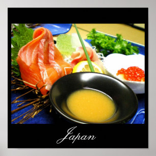 Póster Sashimi en el poster de Japón