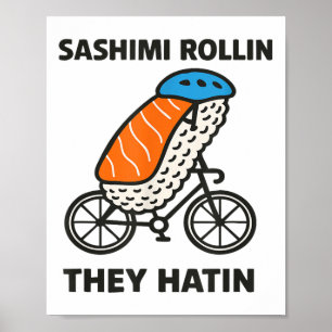 Póster Sashimi Rollin Odian Por Hombres, Mujeres Y Niños