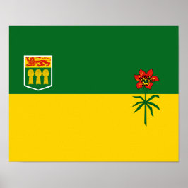 Póster Saskatchewan Flag