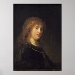 Póster Saskia van Uylenburgh, c.1634-1640 (aceite en el