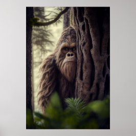 Póster Sasquatch, Bigfoot, Fantasy Art, Urban Myth