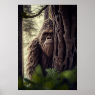 Póster Sasquatch, Bigfoot, Fantasy Art, Urban Myth