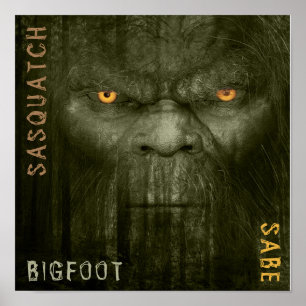 Póster SASQUATCH,BIGFOOTPrint, Value Poster Paper (Matte)