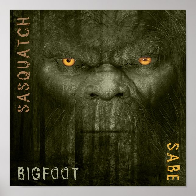 Póster SASQUATCH,BIGFOOTPrint, Value Poster Paper (Matte) (Frente)
