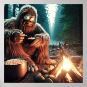 Póster Sasquatch en el Fogón