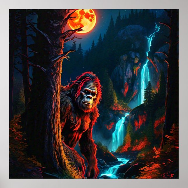 Póster Sasquatch Moonlit Hunt (Frente)
