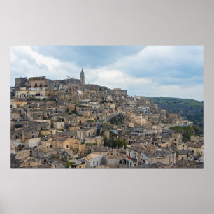 Póster Sassi Houses, Matera, Basilicata (Italia)