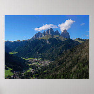 Póster Sassolungo y Canazei