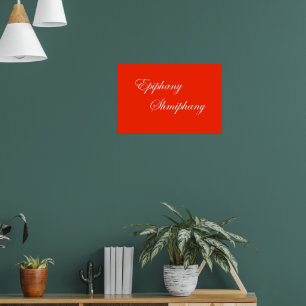 Póster Sassy Funny Epiphany Word Art Red Print