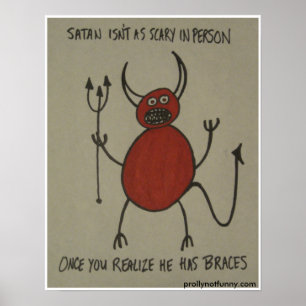 Póster Satan no está como personalmente poster asustadiz